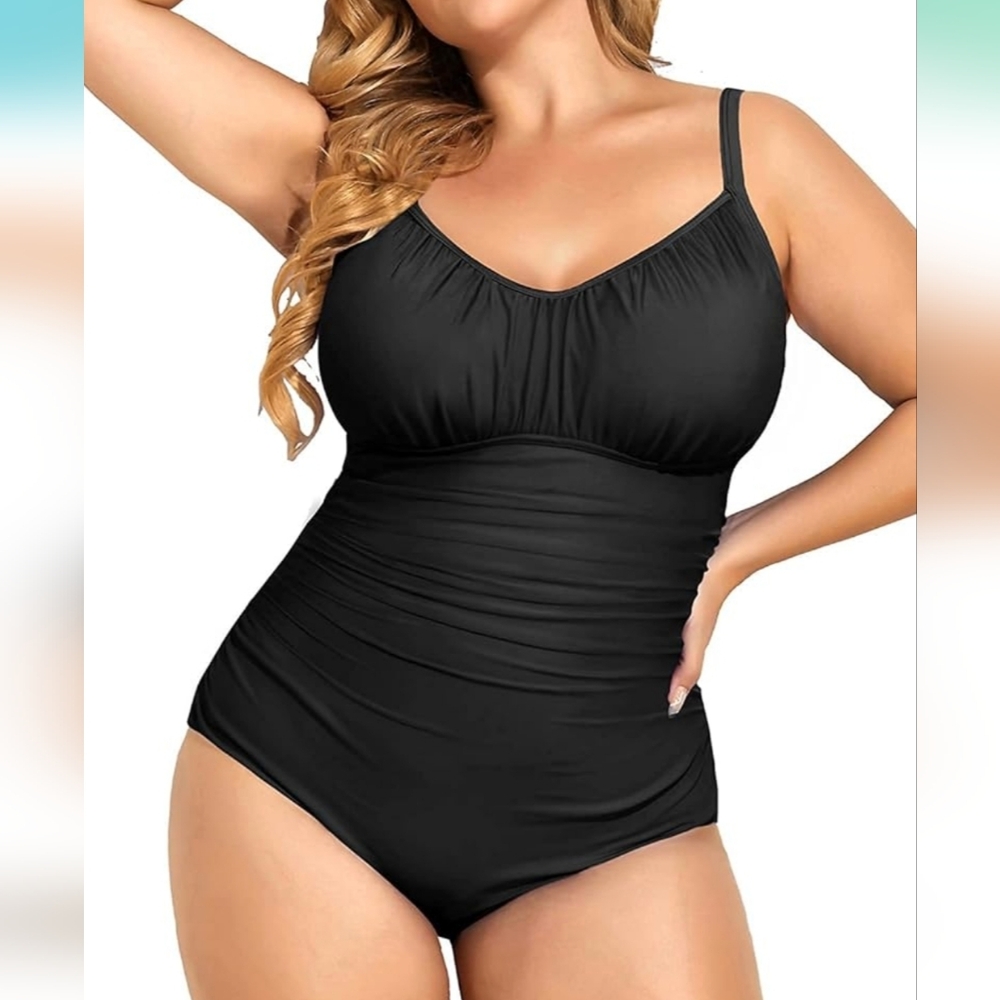AQUA EVE vintage tummy control swimsuit